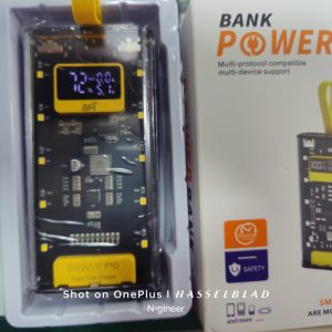 66w super fast charging transparent power bank 20000 mah with digital display