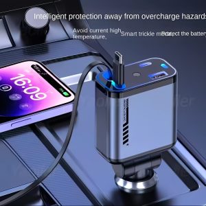 c6 4 in 1 multi functional car charger fast charging with star light providing durable quality