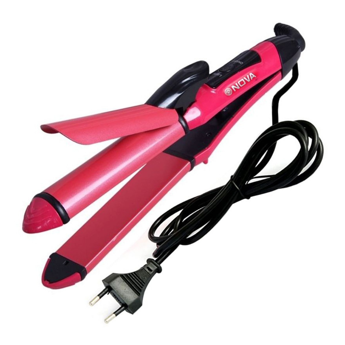 nova 2‑in‑1 hair straightener & curler | model nhc‑2009 | professional styling tool