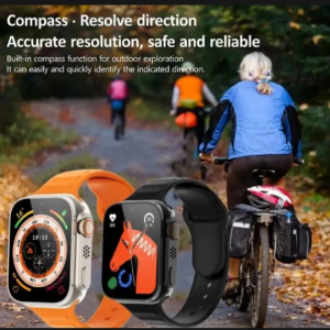 ultra smart watch bundle with 7 in 1 interchangeable straps, fitness tracker, bluetooth call, heart rate monitor, & wireless charging case