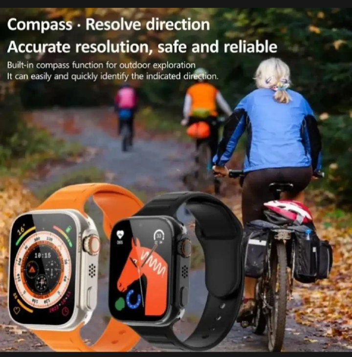 ultra smart watch bundle with 7 in 1 interchangeable straps, fitness tracker, bluetooth call, heart rate monitor, & wireless charging case