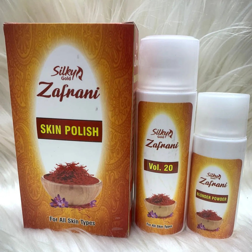 Pack of 2 Silky Zafrani Skin Polisher 120ml + Activator 60g | Exfoliating & Radiance Boosting