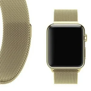 Soft Gold | Apple Watch Milanese Magnetic Loop Strap | Stainless Steel Band  | 42mm / 44mm / 45mm