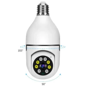 Speed-X Bulb Camera 1080P WiFi 360° Panoramic Security Camera  | Night Vision & Two-Way Audio