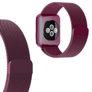 Plum | Apple Watch Milanese Magnetic Loop Strap | Stainless Steel Band  | 42mm / 44mm / 45mm