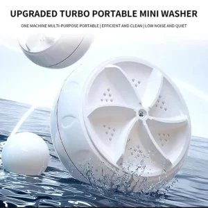 Portable USB Mini Turbo Washer | Ultrasonic Travel Washing Machine for Socks, Underwear & Dishes