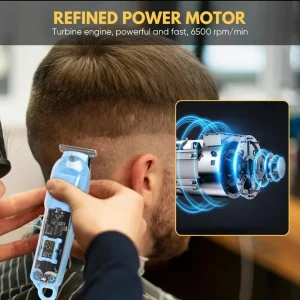 Daling Transparent LCD Electric Hair Trimmer | USB Rechargeable | Professional Grooming | FR-D-8268