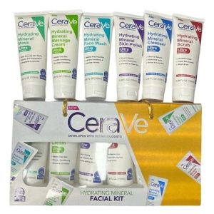 Pack of 6 – CeraVe Hydrating Mineral Facial Kit | Deep Moisture & Skin Repair Skincare Set