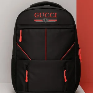 Multi-Functional Travel Backpack | Business Daypack with Laptop Compartment | Black & Red