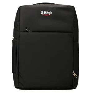 Slim Business Laptop Backpack | Lightweight Travel & Office Bag with Multi-Pockets | Black