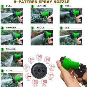 Magic Expandable Hose Pipe 50FT | Lightweight, Tangle-Free | 7-Mode Spray Gun