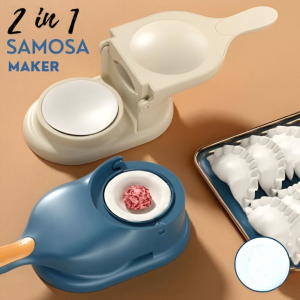 2-in-1 Dumpling & Samosa Maker | Mini Manual Tortilla & Dough Press | Random Colors